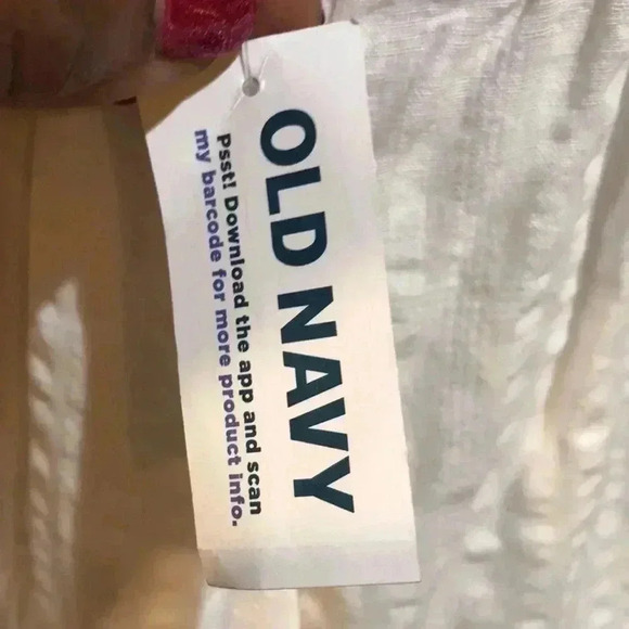 NWT Old Navy Puff Sleeves Seersucker White Mini Dress with Lining-Size M - Picture 11 of 15